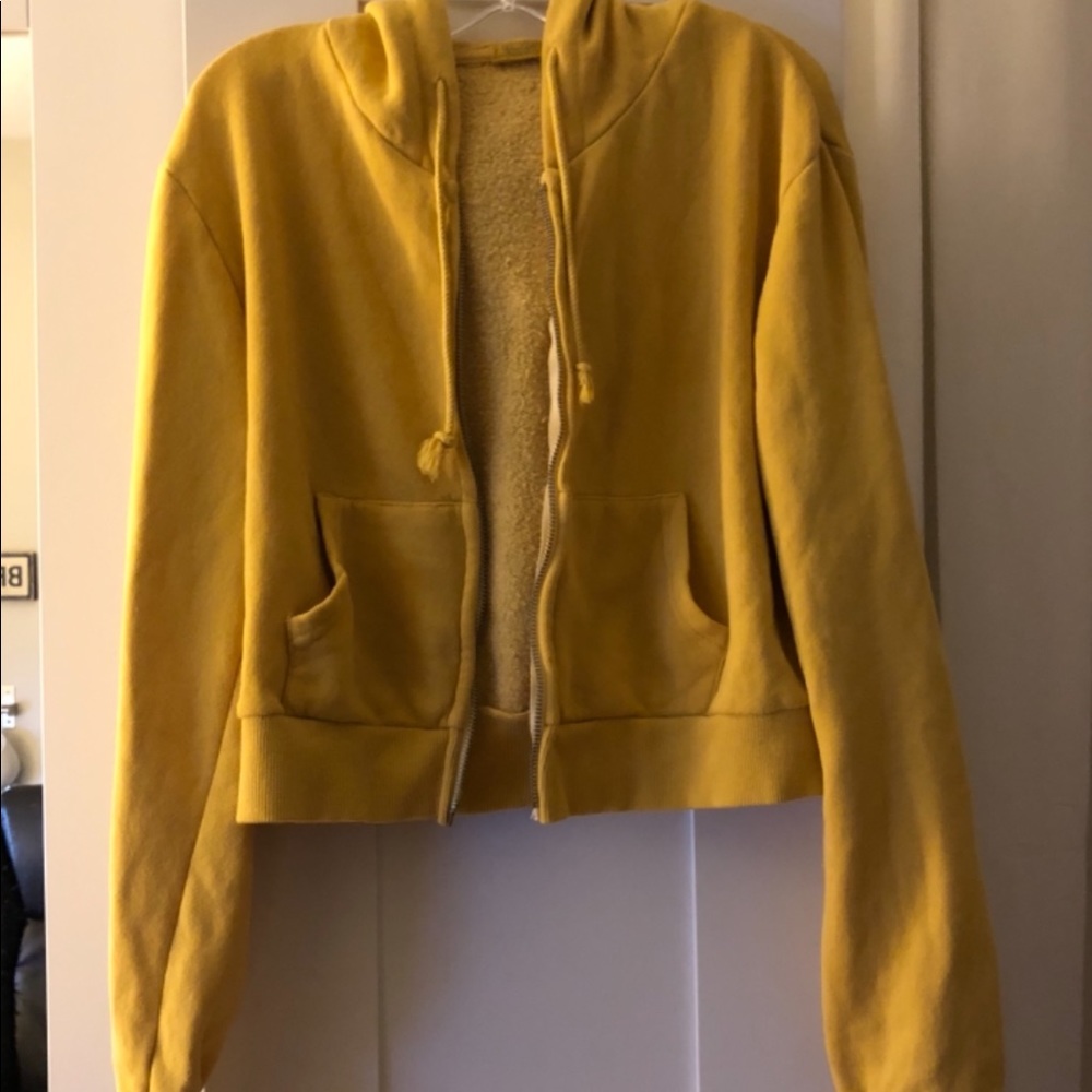 Yellow brandy Melville cropped jacket